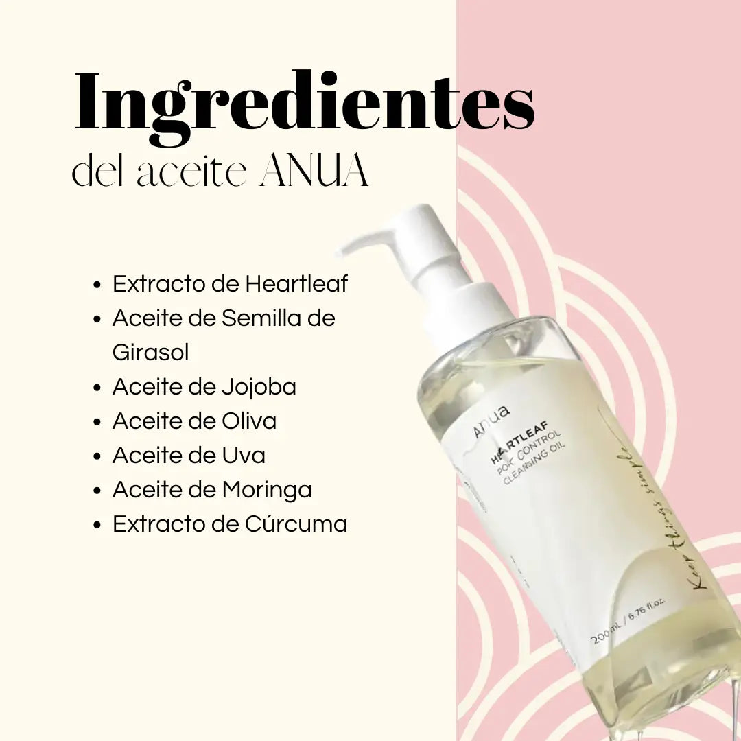 Aceite limpiador Anua™️200ml | Control visible de poros y grasa | Hidratación